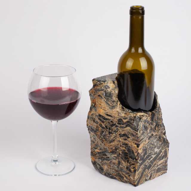 Handmade Nero Picasso Marble Wine Bottle Holder - image 1