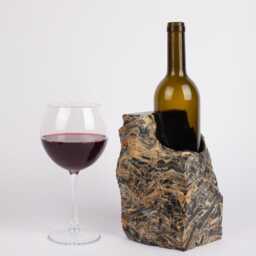 Handmade Nero Picasso Marble Wine Bottle Holder - thumbnail 2