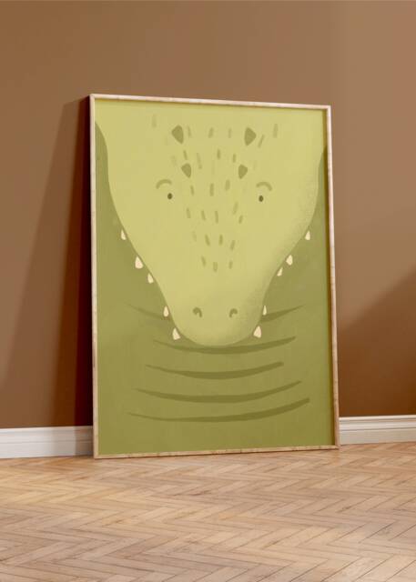 Kai Crocodile Poster I Safari, Jungle, Children's Room, Living Room Decoration, Poster, Download, Wall Picture, Printable Picture - image 1