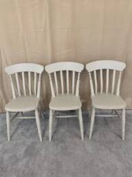 2 X Beech Slat Back Dining Chairs, Hand Painted Or Oiled Farmhouse Kitchen Seating - thumbnail 1
