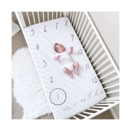 Milestone Bedding, Crib Sheet, Pillow , Milestone Baby Monthly Milestones, Blanket, Newborn Photo Prop - thumbnail 2