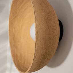 Sand Yellow Ceramic Wall Sconce Modern Wabi Sabi Lighting - thumbnail 3