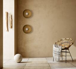 Sand Yellow Ceramic Wall Sconce Modern Wabi Sabi Lighting