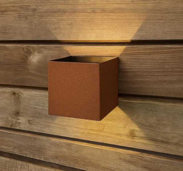 Outdoor Wall Light With Motion Sensor - Rust-Effect Lamp Edelrost Garden Lighting Ip44 Luminarust 559 Sensor - image 1