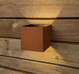 Outdoor Wall Light With Motion Sensor - Rust-Effect Lamp Edelrost Garden Lighting Ip44 Luminarust 559 Sensor