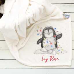 Personalised Blanket - Christmas Gift For Her Him Movie Penguin Children's - thumbnail 4