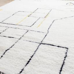Moroccan Rug For Living Room - Boho Colorful Fluffy Carpet Soft Wool Shag Beni Ourain Style Genuine Lamb - thumbnail 2