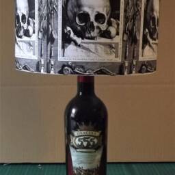 Gothic Skull Lampshade Memento Mori Halloween Decor - thumbnail 3