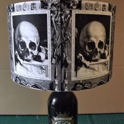Gothic Skull Lampshade Memento Mori Halloween Decor - thumbnail 4