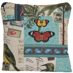 Tropical Cushion Cover Green Turquoise Decorative Throw Pillow Case Palm Tree Tokelau Island Reduced To Clear - thumbnail 2
