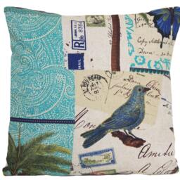 Tropical Cushion Cover Green Turquoise Decorative Throw Pillow Case Palm Tree Tokelau Island Reduced To Clear - thumbnail 4