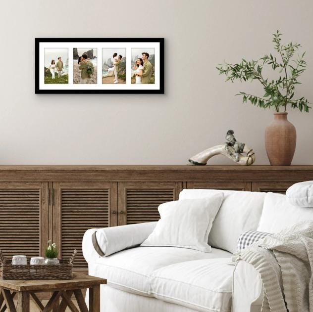 Photo Frame For 6x4 Pictures Collage Picture - Multi Aperture 14 Colours Mdf Wall Baby, Family, Gift - image 1