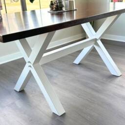 Dining Table Base, Modern Farmhouse Kitchen Handmade Furniture Legs, Metal Desk Legs Xero 70.70 - thumbnail 1