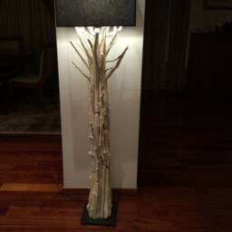 Driftwood Handmade Floor Lamp, Coastal Beach House Lighting - thumbnail 4
