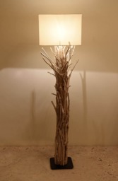 Driftwood Handmade Floor Lamp, Coastal Beach House Lighting - thumbnail 1