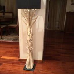 Driftwood Handmade Floor Lamp, Coastal Beach House Lighting - thumbnail 3
