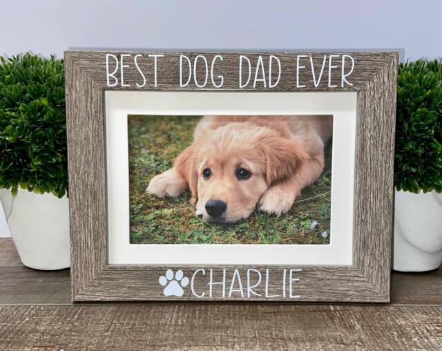Best Dog Dad Ever Personalized Picture Frame, Gift, Pet Owner Dog Memorial Fur Dad, Gift For Dad - image 1