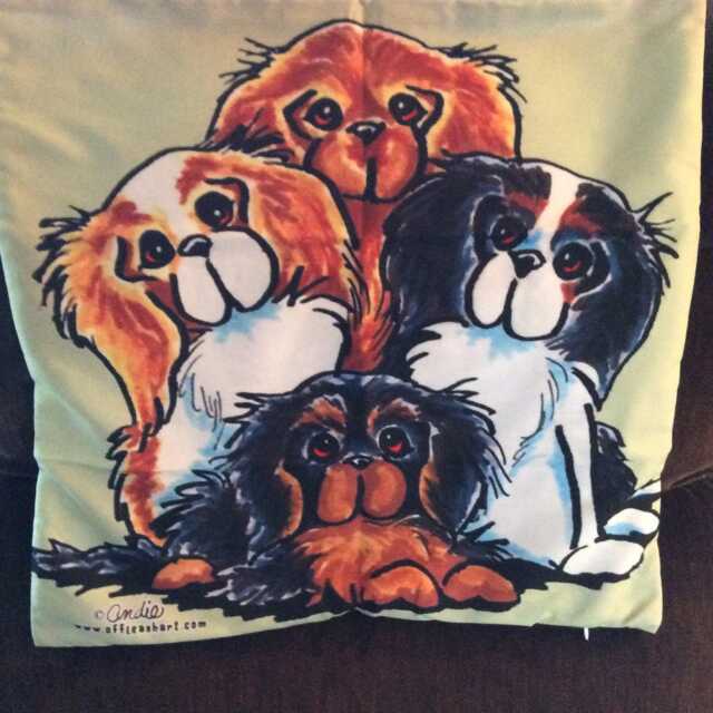 "Cavalier King Charles Spaniel Double Sided Decorative Pillow Cover - 17"" X 16" - image 1