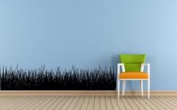 Grass Nature Floral Woods Wall Or Car Vinyl Peal & Stick Removable Sticker Decal L1391