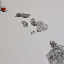 Map Of Hawaii/Hawaiian Islands Art Wall Poster Gift Wedding Love - thumbnail 3