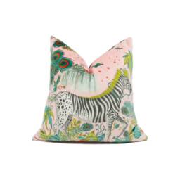 Funky Bold Maximalist Fantasy & Mythical Animal Velvet Designer Cushion Cover - Luxury Throw Pillow Handmade Home Decor Lost World
