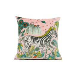 Funky Bold Maximalist Fantasy & Mythical Animal Velvet Designer Cushion Cover - Luxury Throw Pillow Handmade Home Decor Lost World - thumbnail 2