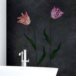 Flemish Tulip Large Flower Stencil - Diy Wall Art Easier Than Wallpaper - thumbnail 2
