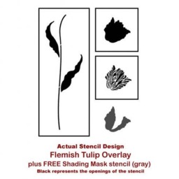 Flemish Tulip Large Flower Stencil - Diy Wall Art Easier Than Wallpaper - thumbnail 3