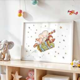 Animal Travel Art Print Suitcase Adventure, Nursery Decor - 8x10 - thumbnail 3