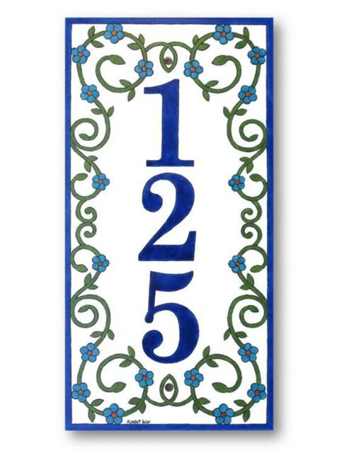 Wall Hanging Vertical Sign, House Number Vertical Plaque, Address Plaque - image 1