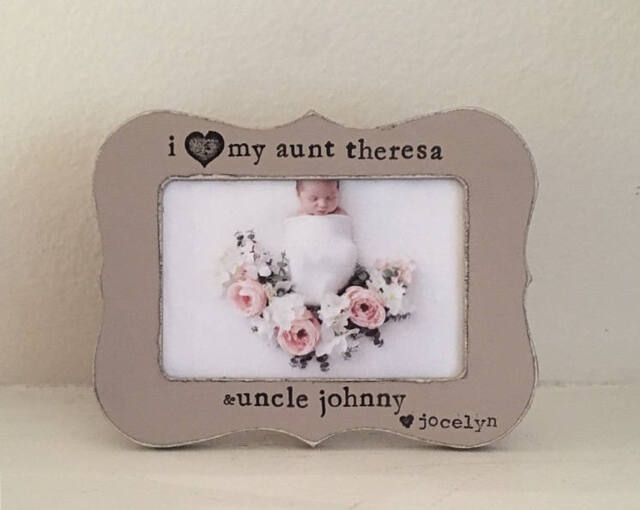 Personalized Aunt & Uncle Picture Frame Hand Stamped Gift - image 1