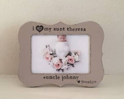 Personalized Aunt & Uncle Picture Frame Hand Stamped Gift - thumbnail 1
