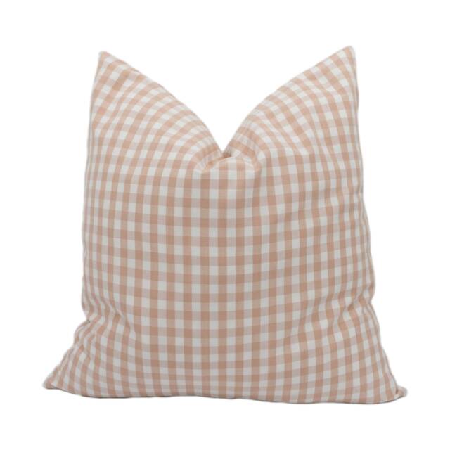 Romo - Elmer Rose Quartz Cute Simple Pink Check Designer Cushion Cover Handmade Throw Pillow Luxury Home Decor - image 1