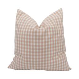 Romo - Elmer Rose Quartz Cute Simple Pink Check Designer Cushion Cover Handmade Throw Pillow Luxury Home Decor - thumbnail 1