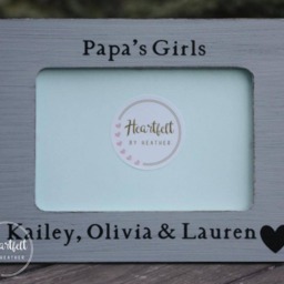 Papa's Girls Hand-Painted Wood Picture Frame - Personalized Granddaughter Gift - thumbnail 2