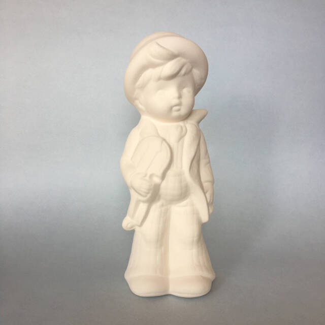 Ceramic Boy With Violet, Ready To Paint, Handmade Ceramic, Made Order, Bisque, Birthday Gift, Gift For Kids, Toys - image 1