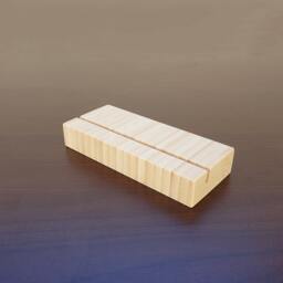 Wood Photo Holder. Wooden Postcard Card Office Display. Bamboo - thumbnail 2