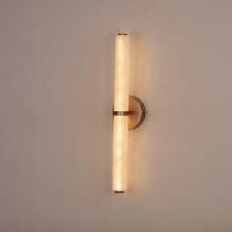 Spanish Stone Wall Sconce Light , Marble Cylinder Lamp Vanity Fixture, Sconce, Lamp, Small Lighting, Lamp - thumbnail 2