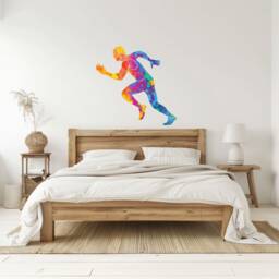 Track Runner Wall Sticker, Marathon Gifts, Art - Thevinylcreations - thumbnail 3