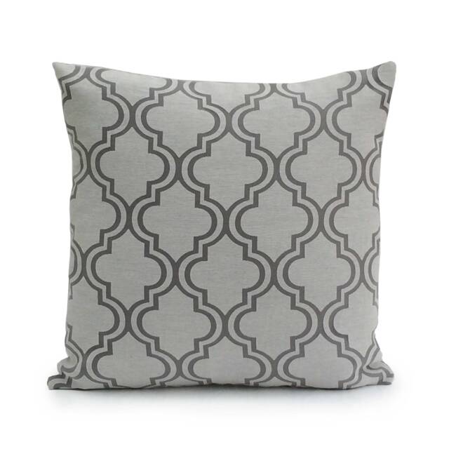 Off White/Grey Pillow, Decorative Throw Pillow Cover, Cushion Pillowcase, Accent Toss Pillow Sham, Modern Pillows - image 1
