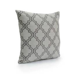 Off White/Grey Pillow, Decorative Throw Pillow Cover, Cushion Pillowcase, Accent Toss Pillow Sham, Modern Pillows - thumbnail 2