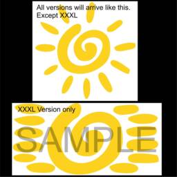 Sun Sunshine Yellow Wall Sticker Summer Holiday Happy Decal Car Art Vinyl Graphic Mural 5 Sizes - thumbnail 3