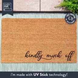 Kindly Muck Off - Rude Doormat Funny Welcome Mat Gift Idea Door New Home Decor Custom Made - thumbnail 1