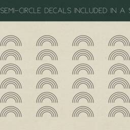 Semi-Circle Wall Decals - Modern Stickers, Boho Nursery Decor, Kids Room Art, Scandinavian Home Decor - thumbnail 3