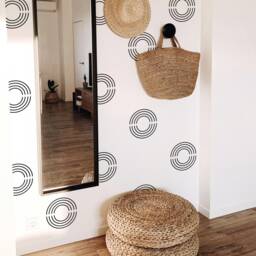 Semi-Circle Wall Decals - Modern Stickers, Boho Nursery Decor, Kids Room Art, Scandinavian Home Decor - thumbnail 2
