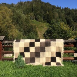 Hand Woven Wool Rug Yellow Organic Floor Decor - thumbnail 4