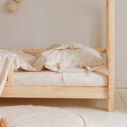 Ecru Floral Baby - Handmade Cotton Bedding For Kids Room - thumbnail 3