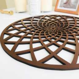 Torus Wood Wall Art, Sacred Geometry Decor, Round Artwork, Geometric Modern Hangings, Circle Sign, Flower Of Life, Bedroom Decoration - thumbnail 3