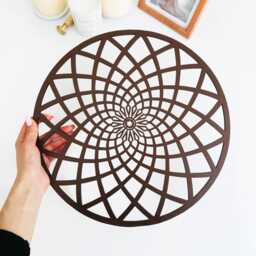 Torus Wood Wall Art, Sacred Geometry Decor, Round Artwork, Geometric Modern Hangings, Circle Sign, Flower Of Life, Bedroom Decoration - thumbnail 1
