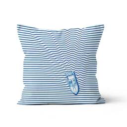 Marine Striped Pattern Decorative Cushion Cover/Blue Turquoise Red Marine Seaside Home Decor Pillow Case/Beach Throw Navy Nautical - thumbnail 4